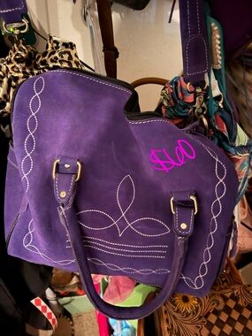 Purple soft sided Women’s speedy Bag with bootstitch